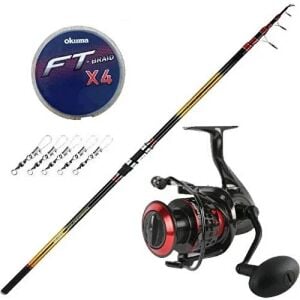 Yek Outdoor Yekoutdoor Surf Olta Seti Okuma Savant Surf 420 cm 4 Parça Surf Kamışı & Okuma Ceymar Fd Cxt-65 Olta Makinesi
