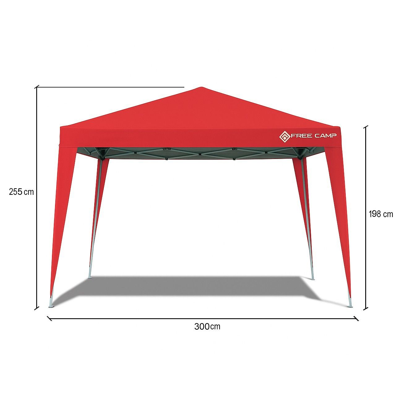 Yek Outdoor 3 X 3 M Katlanır Portatif Polyester Gazebo - Çardak - Bahçe Kamelyası & Gölgelik Kırmızı