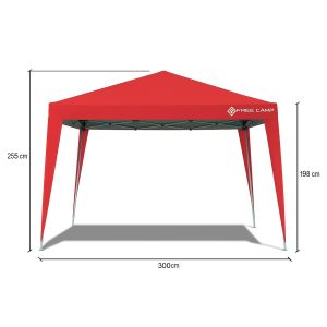 Yek Outdoor 3 X 3 M Katlanır Portatif Polyester Gazebo - Çardak - Bahçe Kamelyası & Gölgelik Kırmızı