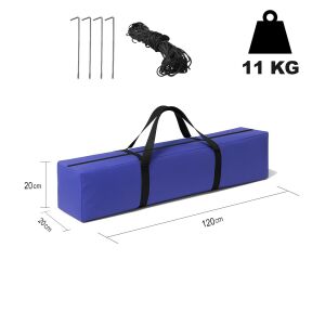 Yek Outdoor 2.4 X 2.4 M Katlanır Portatif Polyester Gazebo - Çardak - Bahçe Kamelyası & Gölgelik Mavi