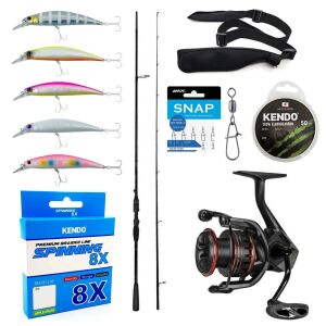 YekOutdoor Okuma Profesyonel Spin Seti Okuma Psycho Stick Game 243cm Ex-Fast 15-40gr 2 Parça Olta Kamışı&Okuma Ceymar HD CHD-3000A Matt Black 7+1BB Olta Makinesi