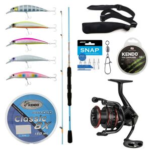 YekOutdoor Okuma Profesyonel Spin Seti Okuma Fuel Spin 2,74 cm 7-30 gr 2 Parça Spin Kamışı&Okuma Ceymar HD CHD-3000A Matt Black 7+1BB Olta Makinesi