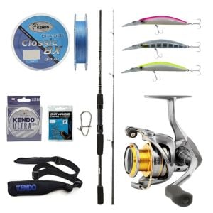 YekOutdoor Okuma Spin Olta Seti Okuma Wave Power 2,74 cm 7-30 gr 2 Parça Spin Kamışı&Okuma Avenger AV-3000 (5,0,1) 6+1BB Olta Makinesi
