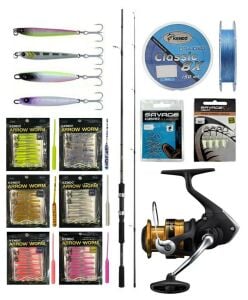 YekOutdoor FireWorm LRF Seti Shimano Kamış FX XT Spinning Moderate Fast 1,80m 3-14g 2pc&Shimano Makina FX 1000 FC