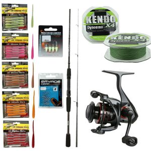 YekOutdoor Silikonlu LRF Seti Okuma Wave Power 228 cm 2-12 gr Lrf Kamışı&Okuma Ceymar C-2500A 7+1BB Olta Makinesi