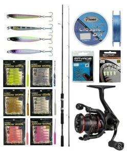 YekOutdoor FireWorm LRF Seti Shimano Kamış FX XT Spinning Moderate Fast 1,80m 3-14g 2pc&Okuma Ceymar HD CHD-1000A 7+1BB Olta Makinesi