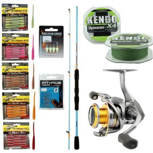 YekOutdoor Silikonlu LRF Seti Okuma Fuel Spin 228 cm 2-12 gr Lrf Kamışı&Okuma Avenger Av-2500 (5,0,1) 6+1bb Olta Makinesi