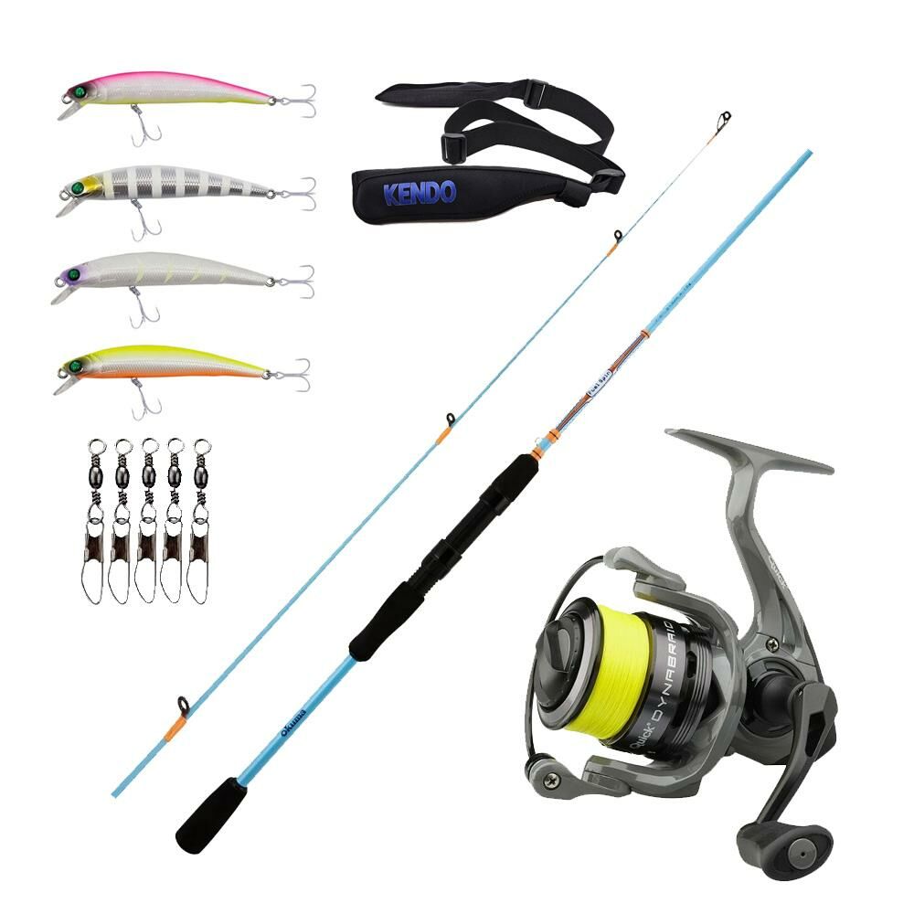 YekOutdoor Okuma Spin Olta Seti Okuma Fuel Spin 2,44 cm 15-40 gr 2 Parça Spin Kamışı&Dam Quick Dynabraid 4 4000S FD 3+1BB Olta Makinesi
