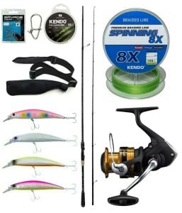 Yek Outdoor Spin Olta Seti Kendo Kenshi Pro 2.73m 12-45gr Olta Kamışı&Shimano Makina FX 2500 FC