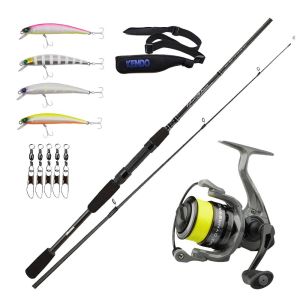 YekOutdoor Okuma Spin Olta Seti Okuma Wave Power 2,74 cm 7-30 gr 2 Parça Spin Kamışı&Dam Quick Dynabraid 4 3000S FD 3+1BB Olta Makinesi