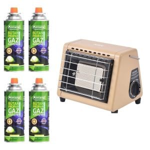 Orcamp Hota Portatif Soba Bej 4 Kartuşlu Set