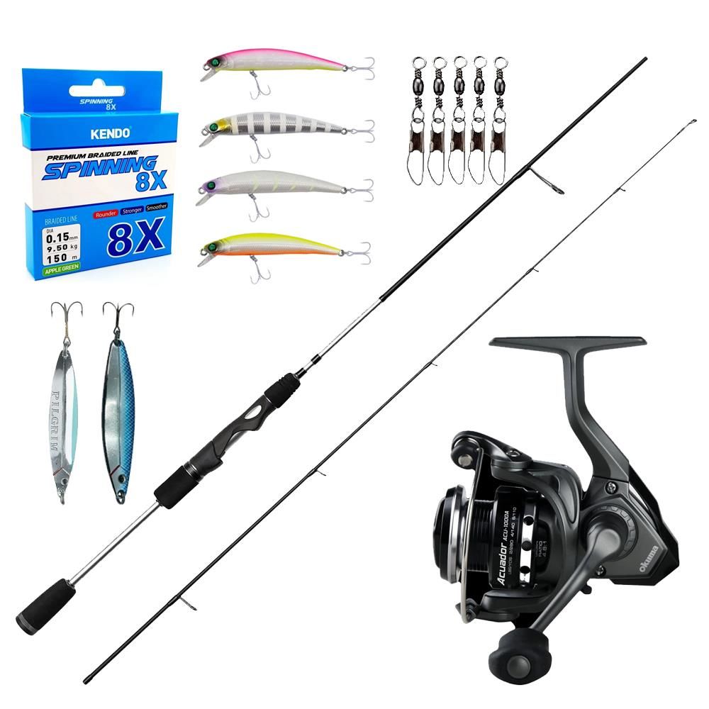 YekOutdoor Üst Düzey Okuma Spin Olta Seti  Okuma Helios SX Spin 2,70cm 15-45 gr 2 Parça Spin Kamışı&Okuma Acuador ACU-3000A 3+1BB Olta Makinesi