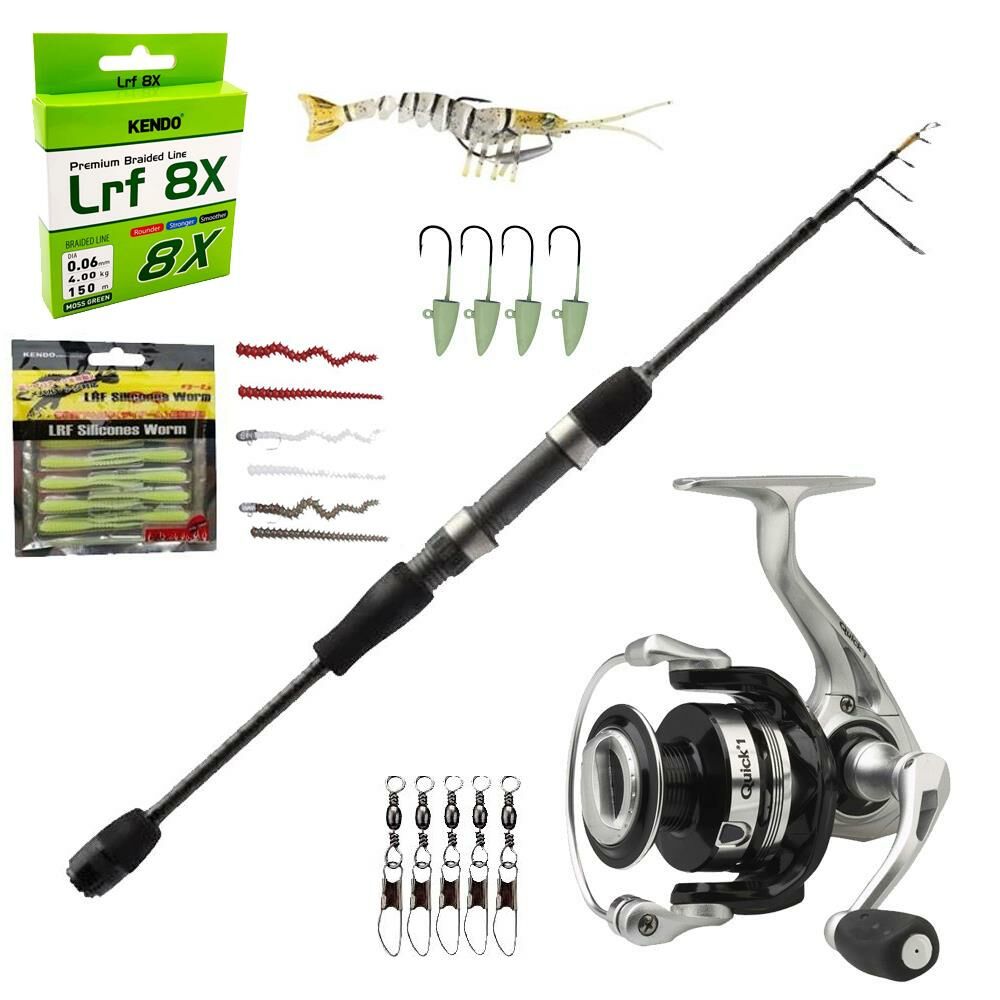 YekOutdoor Okuma LRF Olta Ful Silikonlu Set Okuma Lrf-Tele-706UL 210cm 1-8 gr Lrf Kamışı&Dam Quick 1 2000 Fd 3+1 bb Olta Makinesi