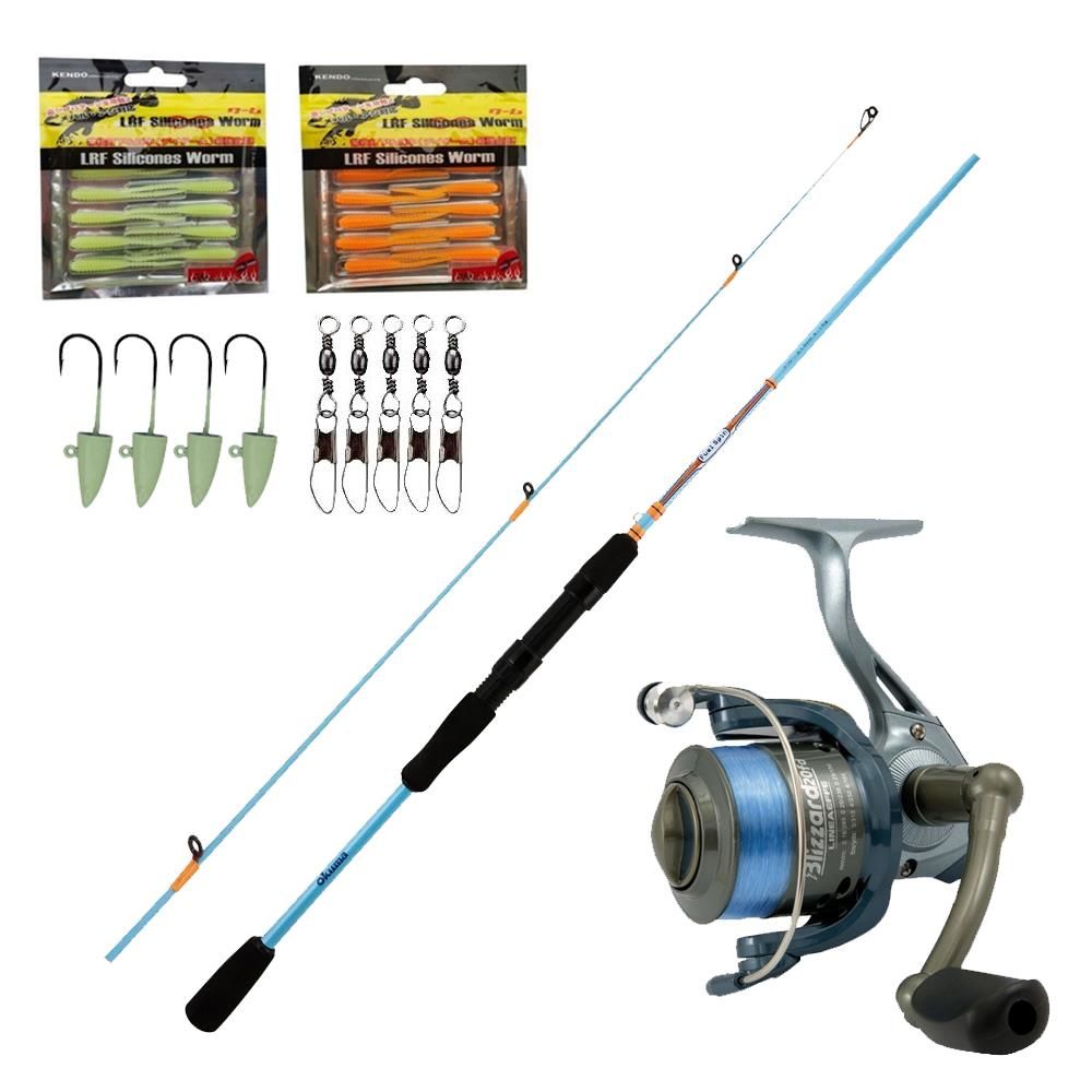 YekOutdoor Okuma LRF Olta Silikonlu Set Okuma Fuel Spin 213 cm 0-8 gr Lrf Kamışı&Lineaeffe Blızzard FD 3+1bb 20 Olta Makinesi