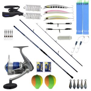 YekOutdoor Full Takım Olta Seti Kendo Palamita Surf 420cm 200gr 3 Parça Olta Kamışı&Kendo Sea Power 5000 Olta Makinesi