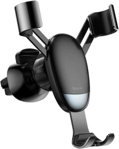 Baseus Mini Gravity, Araç/Otomobil İçi Cep Telefonu Tutucu, Siyah, Araç Kalorifer Peteği/Havalandırma Mazgalları/Klima Boşluğuna Uygun (Air Vent)