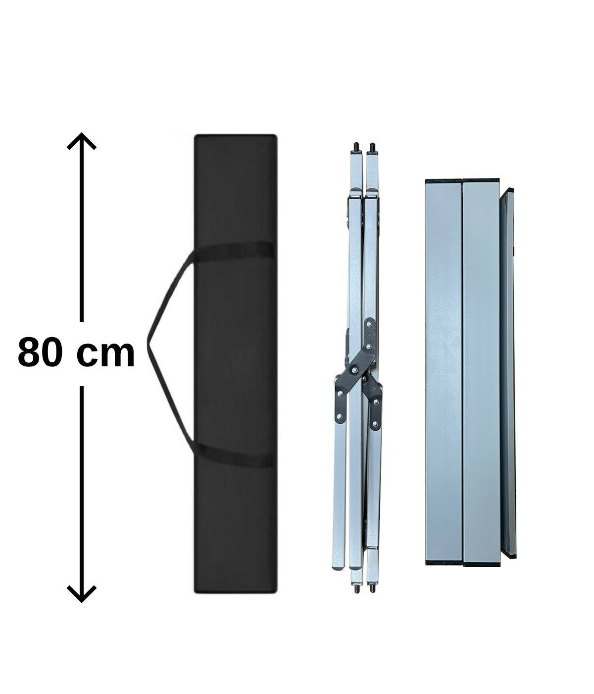Yek Outdoor Portatif Alüminyum Kamp Masası Gri 60x82x48cm
