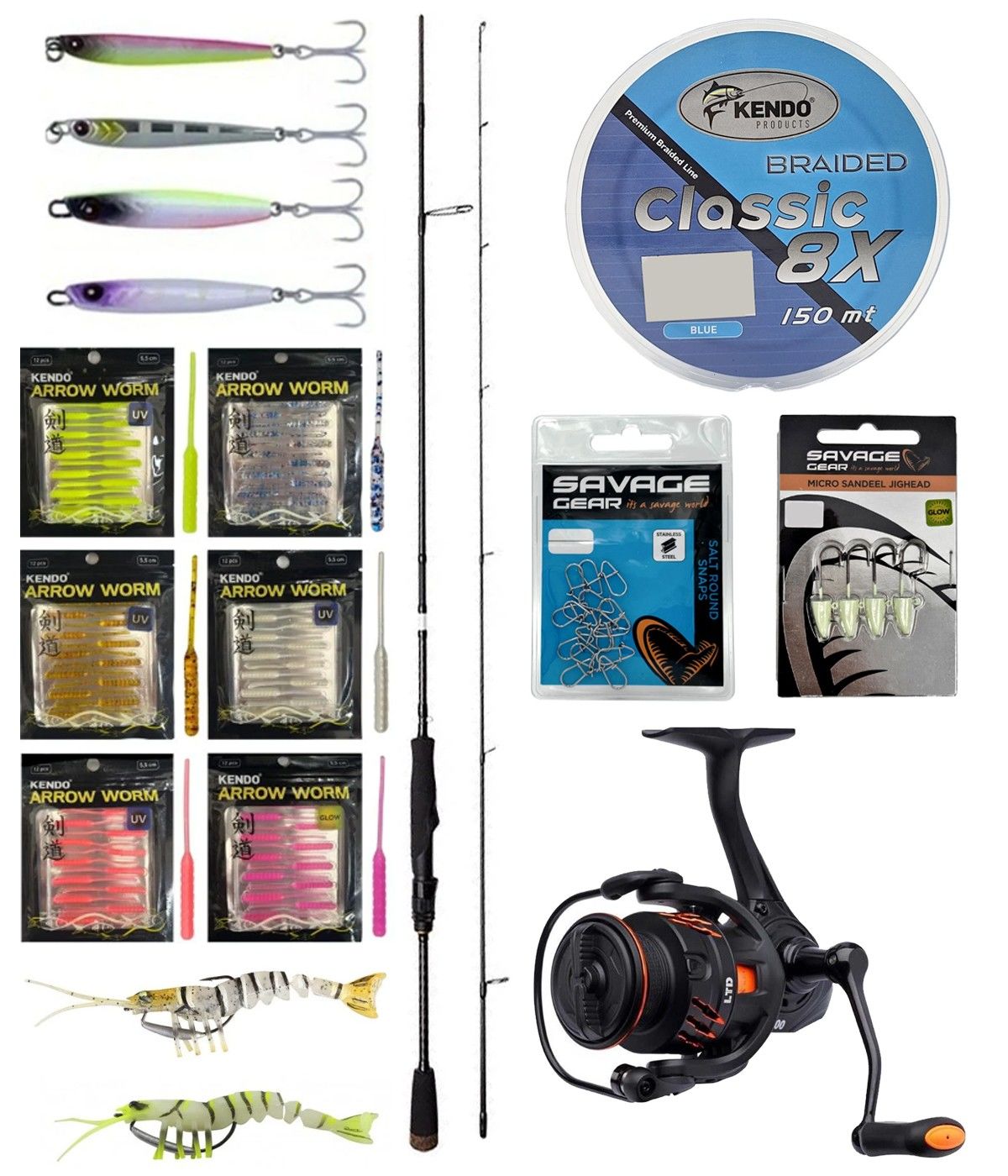Yek Outdoor LRF Olta Seti Savage Gear SG2 Ultra Light Game 2.13M 2-10GR 2 Parça&Savage Gear Orange LTD 1000 FD 8+1BB Olta Makinesi