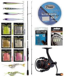 Yek Outdoor LRF Olta Seti Savage Gear SG2 Ultra Light Game 2.13M 2-10GR 2 Parça&Savage Gear Orange LTD 1000 FD 8+1BB Olta Makinesi