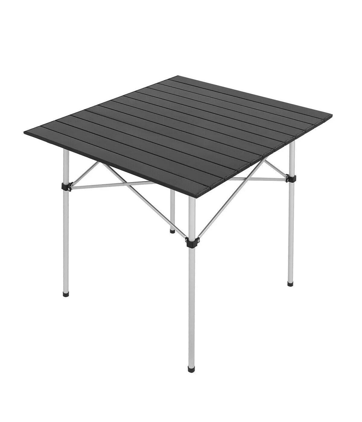 Yek Outdoor Portatif Alüminyum Katlanır Kare Kamp Masası 70x70x70 Siyah