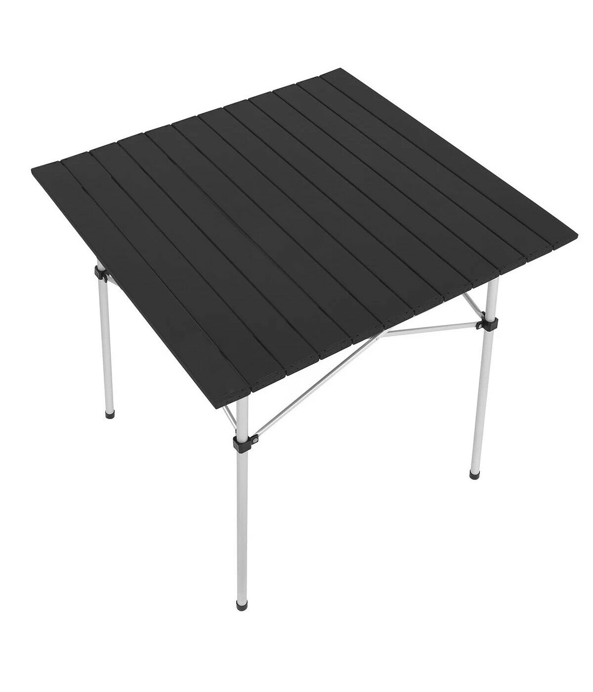 Yek Outdoor Portatif Alüminyum Katlanır Kare Kamp Masası 70x70x70 Siyah