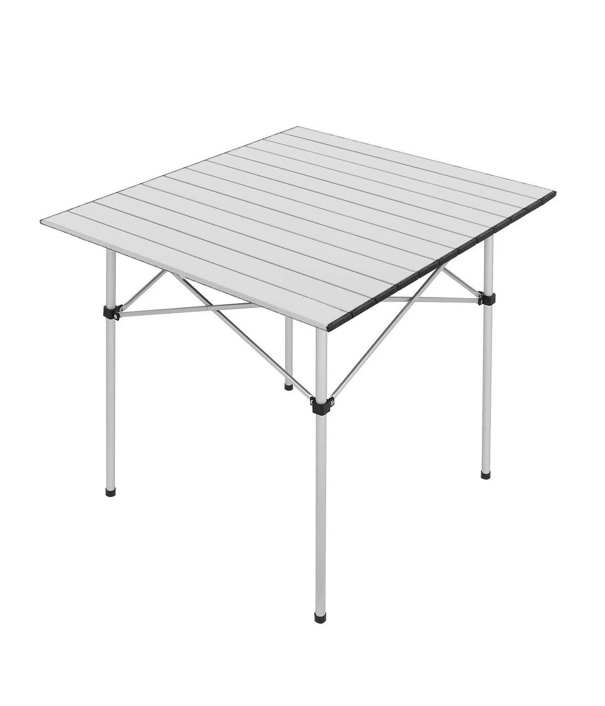 Yek Outdoor Portatif Alüminyum Katlanır Kare Kamp Masası 70x70x70 Gri