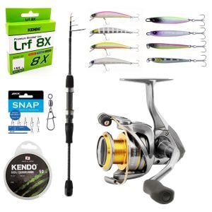 YekOutdoor Profesyonel LRF Seti Okuma Lrf Tele Spin 225cm 1-9 gr Kamış&Okuma Avenger AV-1000a 6+1BB Olta Makinesi