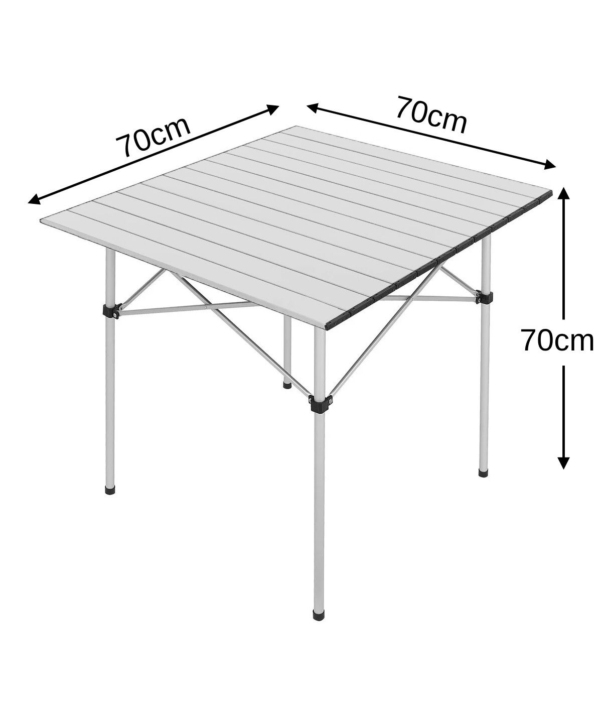 Yek Outdoor 4 Kişilik Alüminyum Kamp Masa Sandalye Seti - Gri