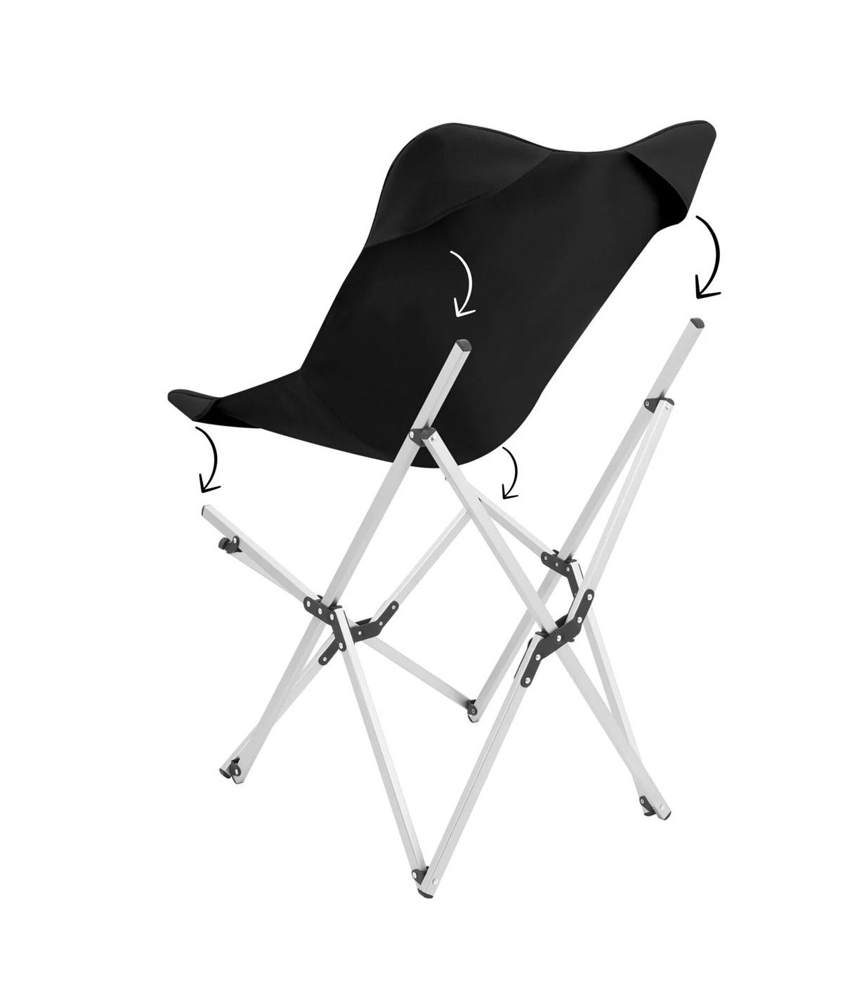 Yek Outdoor 4 Kişilik Alüminyum Kamp Masa Sandalye Seti - Gri