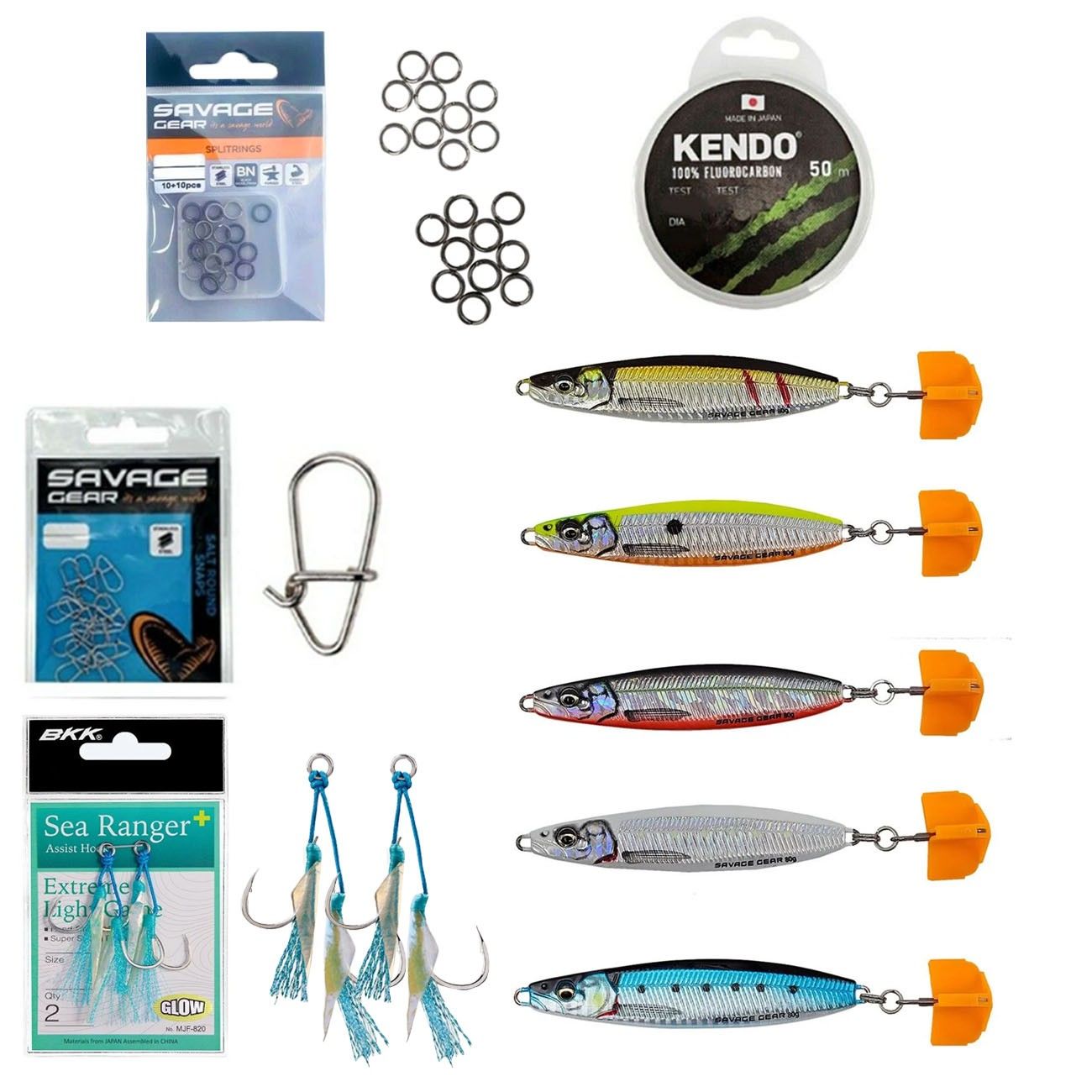 Yek Outdoor Profesyonel Tekneden Jig Olta Yem Seti - Savage Gear Sprat Jig Set