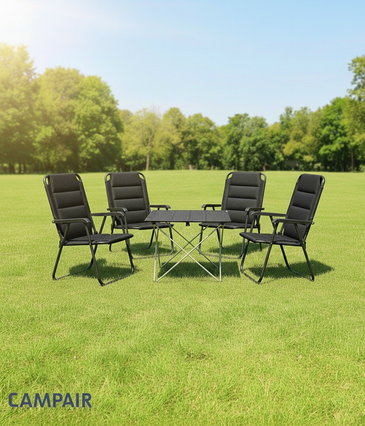 Yek Outdoor Konforlu 4 Kişilik Kamp Masa & Sandalye Seti