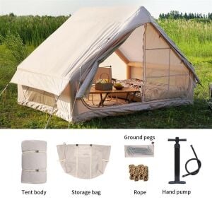 Yek Outdoor 6 Kişilik 4 Mevsim Pompalı ve Soba Çıkışlı Şişme Çadır 300x210x200cm