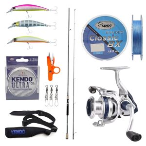 YekOutdoor Spin Olta Seti Okuma Azaki Spin 274 cm 12-35 gr 2 Parça Spin Kamışı&Okuma ARIA-3000a Painting Silver 1BB Olta Makinesi