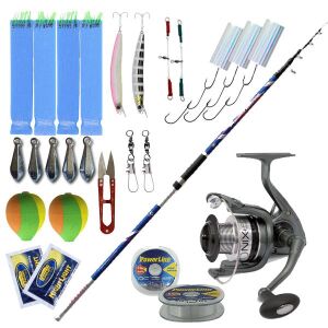 YekOutdoor Amatör Balıkçı Olta Seti Lineaeffe Power Drive 3.60Mt Up to 200gr Surf Kamışı& Lineaeffe Rapid Onix FD 50 Olta Makinesi