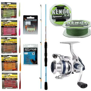 YekOutdoor Silikonlu LRF Seti Okuma Fuel Spin 213 cm 0-8 gr Lrf Kamışı&Okuma ARIA-1000a Painting Silver 1BB Olta Makinesi