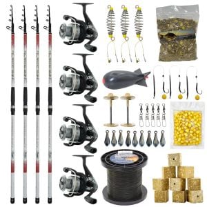 YekOutdoor Full Çeşit 4'lü Okuma Göl Seti Kendo Atlantic Surf 4.20m 100-250gr Olta Kamışı&Okuma Revenger RV-55 FD Olta Makinesi