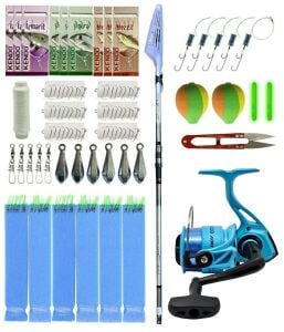 YekOutdoor Okuma Surf Kamışı Olta Seti Okuma Wave Power Tele Surf 4.20 cm 100-200 gr 5 Parça Surf Kamışı&Kendo Ocean Cast 7000 Olta Makinesi