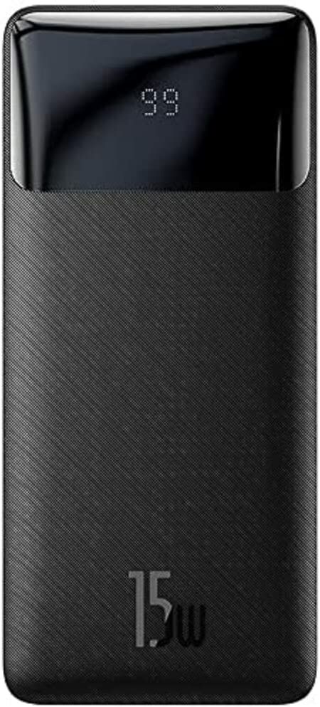 Baseus Bipow Dijital Ekranlı 15W 10.000 mAh Powerbank Siyah