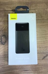 Baseus Bipow Dijital Ekranlı 15W 10.000 mAh Powerbank Siyah