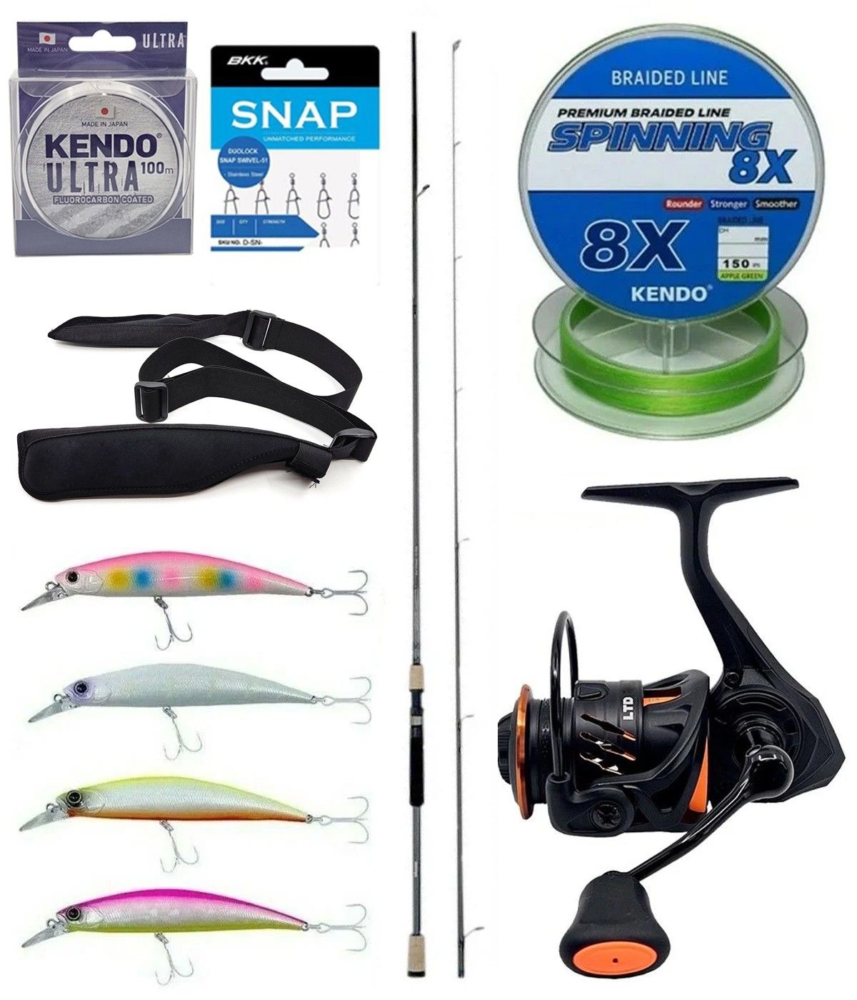 Yek Outdoor Spin Olta Seti Okuma Azaki Spin 244 cm 7-28 gr 2 Parça Spin Kamışı&Savage Gear Orange LTD 3000 FD 8+1BB Olta Makinesi