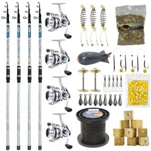 YekOutdoor Full Çeşit 4'lü Okuma Göl Seti Kendo Sea Power Surf 4.20m 100-250gr Olta Kamışı&Okuma ARIA-8000a 1BB Olta Makinesi