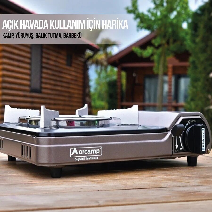 Orcamp Tekli Portatif Kamp Ocak Gaz Stop Emniyetli