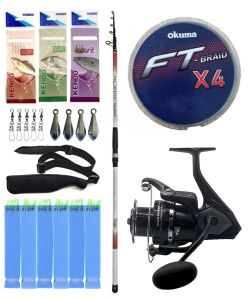 Yek Outdoor Surf Olta Seti Kendo Atlantic Surf 4.20m 100-250gr Olta Kamışı&Okuma Wave Power WP-8000A1 Olta Makinesi