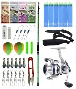 Yek Outdoor Tekne Olta Seti Kendo Spider Boat 1.60cm Olta Kamışı&Okuma ARIA-5000a Olta Makinesi