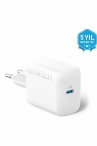 Anker 20W USB-C Şarj Cihazı - iPhone & Android ile Uyumlu Type-C Hızlı Şarj Adaptörü-  A2347 - Beyaz