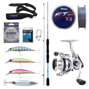 YekOutdoor Okuma Spin Seti Okuma Fuel Spin 2,74 cm 7-30 gr 2 Parça Spin Kamışı-Okuma ARIA-C4000a 1BB Olta Makinesi