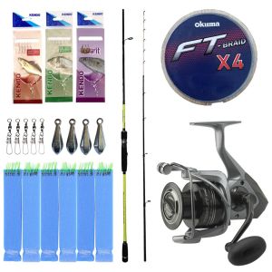 Yek Outdoor Hazır Tekne Oltası Seti Okuma Orata Squid Spin 180cm 100-200gr 2 Parça Tekne Kamışı&Okuma Tomcat 8000 6+1bb Olta Makinesi