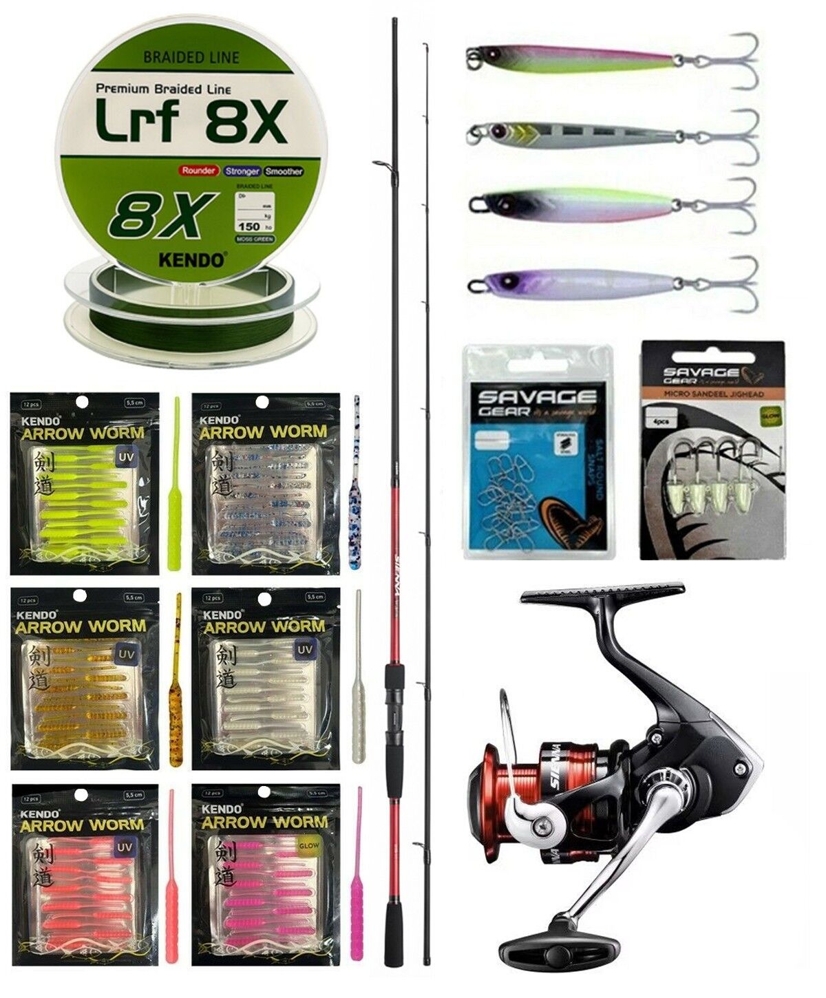 YekOutdoor Arrow Worm LRF Seti Shimano Kamış Sienna Spinning Sensitive 2,11m 0,5-7g 2pc&Shimano Sienna 1000 Fg Lrf Makinesi