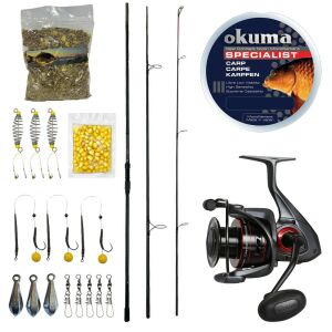 YekOutdoor Profesyonel Göl Oltası Seti Prologic C-Series 13FT 390cm 3 Parça&Okuma Ceymar C-8000A 7+1BB Olta Makinesi