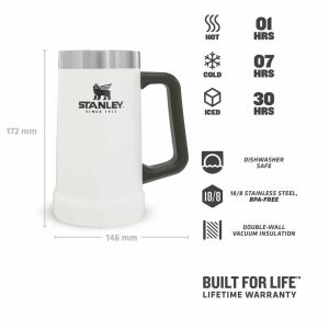 Stanley Adventure Vakumlu 0.70 Lt. Termos Bardak Beyaz
